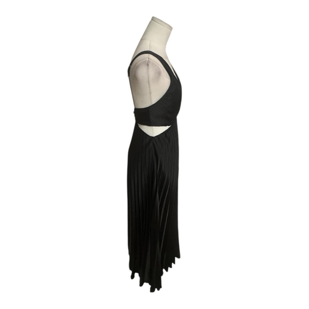 Abercrombie & Fitch Giselle Cutout Pleated Midi Dress Black XS Cocktail Party - Picture 7 of 9